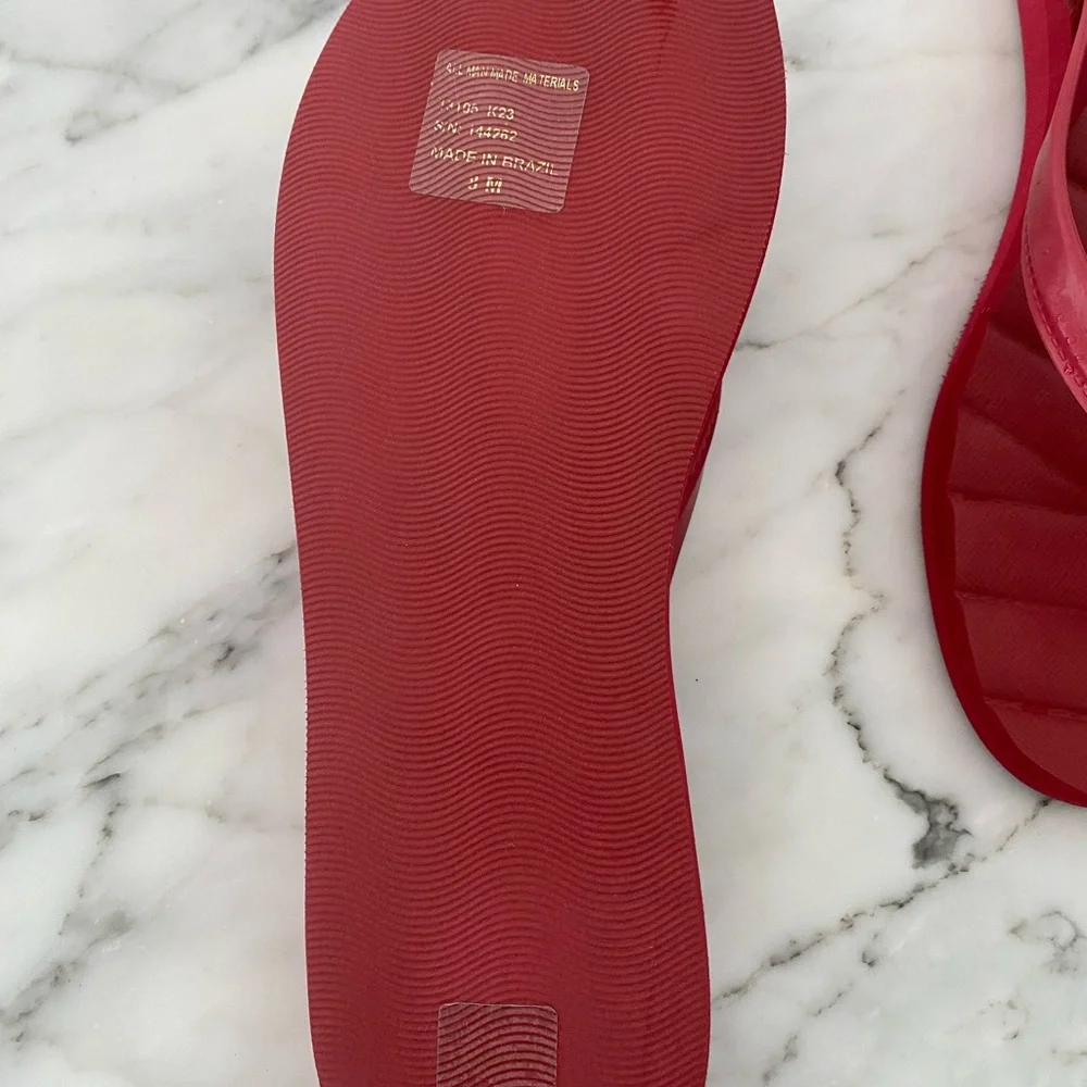 Tory Burch Kira Red Flip Flops size 8 - Picture 3 of 6